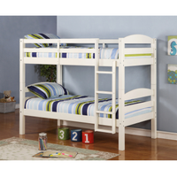 Multifunktionales Modernes Doppelstockbett aus Massivem Kiefernholz mit Matratzen Holz-Etagenbett