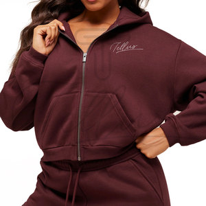 Sweats à capuche pour femmes d'hiver, surdimensionnés, légers, confortables, respirants, 100% coton polaire, logo formel sur le devant, à capuche - Product Image 4