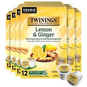 Thé aux herbes citron et gingembre Twinings, 72 dosettes K-Cup pour Keurig, 12 unités (lot de 6) - Product Image 5