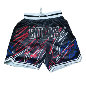 OEM Custom Sublimation Solid Hip Hop Polyester <b>Men's</b> <b>Shorts</b> <b>with</b> <b>Pockets</b> Zippers Gym Plus Size Knee Quick Dry Mesh - Product Image 3