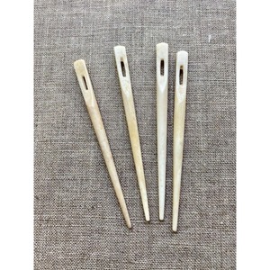 Outil poli naturel d'aiguille de filetage d'os de buffle fait main pour coudre des projets de tissage et de couture de crochet de maroquinerie - Product Image 4