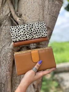 กระเป๋าคลัทช์หนังขนสัตว์พิมพ์ลายสัตว์ทำมือของจริงใหม่มีสไตล์กระเป๋าใส่บัตรหลายขนาดแบบพับเก็บได้กระเป๋าสตางค์อินเทรนด์ - Product Image 4