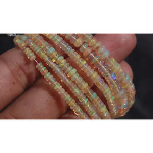 Cuentas de Ópalo de Fuego Etíope, Grado AAA, Alta Calidad, 3-5mm, Cuentas de Cerámica Lisas en Forma de Rondelle para Joyería, Hebras Facetadas Verdes - Product Image 5