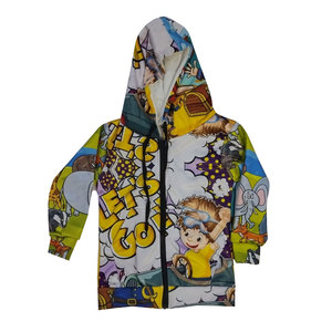 Sudaderas con capucha y cremallera de sublimación polar de poliéster para niños personalizadas - Product Image 1