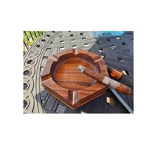 Cenicero hecho a mano de madera de diseño clásico diseño único con Cenicero de madera de trabajo de latón de alta calidad - Product Image 4