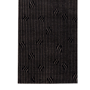 พรมอะคริลิกลายทางสไตล์คลาสสิกและโบโฮ ยี่ห้อ Aprezo รุ่น Aiar-3016 สีเทาและดำ ทอมือแบบถักแบน สำหรับห้องโถง ห้องนั่งเล่น - Product Image 4