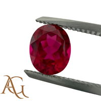 LAB GROWN Rubis de forme ovale à facettes Sang de pigeon Pierres précieuses en vrac pour la fabrication de bijoux Rubis créés Corindon 2x4mm à 8x10mm