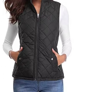 Precio al por mayor Stand Collar sin mangas ropa bordado al aire libre Puffer chaleco moda OversizeWindproof bordado mujer chaqueta - Product Image 6