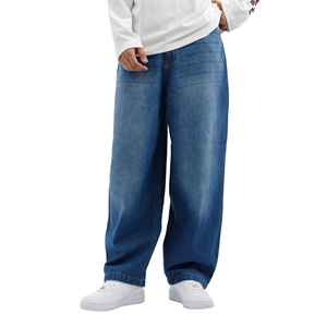 Pantalones Vaqueros de Mezclilla Holgados de Estilo Urbano para Hombre, Lavados y Desgastados, Estilo Vintage, Unisex, Talla Grande - Product Image 6