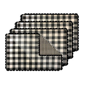 Mantel Individual de lino y algodón de lujo más vendido, forma personalizada de alta calidad, hecho a mano, impermeable, patrón sólido, precio al por mayor - Product Image 1