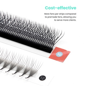 Cils avec logo personnalisé, meilleur fournisseur, cils pré-faits 14D, cils volumineux, cils tissés à la main, plateaux de cils en cachemire en gros - Product Image 5