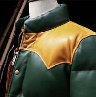 Blouson Bomber en Cuir et Fourrure d'Hiver pour Hommes et Femmes avec Logo Avant Style Vintage Imperméable en Peau de Mouton Écologique Respirant