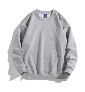 เสื้อสเวตเตอร์ผ้าฝ้ายพิมพ์โลโก้ตามสั่งขายส่ง เสื้อสเวตเตอร์ฤดูหนาวสำหรับผู้หญิง ทรงหลวม คอกลม แขนยาว สีพื้น - Product Image 6