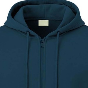 Sweat à capuche zippé pour homme, léger, 100% coton/polyester, coupe régulière, logo personnalisé, impression numérique, uni, teinture unie, hiver - Product Image 3