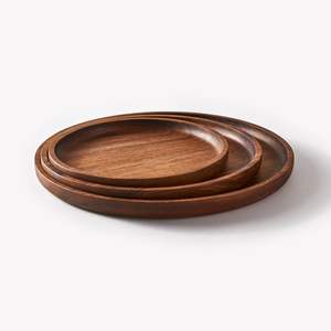 Plato de Madera Natural para Servir Alimentos, Uso Tradicional y para Fiestas - Product Image 2