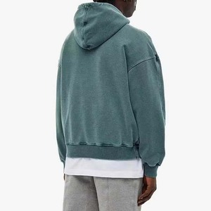 Sweat à capuche personnalisé lavé à l'acide pour hommes Streetwear à capuche en coton épais pour l'hiver - Product Image 3