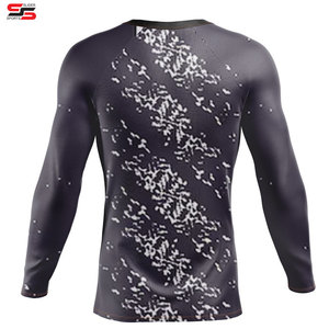 Rashguard de manga larga personalizado para camisas de compresión de LICRA para hombre Swim Surfing Rashguard de secado rápido - Product Image 2