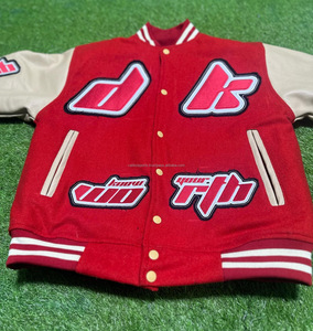 Chaqueta universitaria de lana Vintage XL para mujer, Mangas de cuero, diseño de béisbol de invierno personalizable, logotipo bordado, venta al por mayor de otoño - Product Image 4