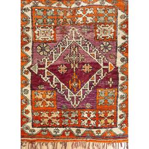 Tapis en laine noués à la main Nuray grande surface 9x12, motif géométrique abstrait rectangulaire pour couloir et entrée, décoration intérieure - Product Image 1