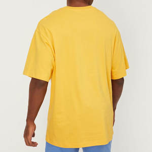 100% cotton T-<b>shirt</b> <b>for</b> <b>men</b> loose fit printed <b>yellow</b> color best <b>for</b> summer wear 2025" - Product Image 3