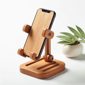 ขาตั้งโทรศัพท์ทำจากไม้ที่เป็นมิตรกับสิ่งแวดล้อมงานศิลป์ที่เป็นเอกลักษณ์ - Product Image 2