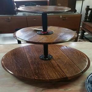 Soporte clásico para servir pasteles, decoración de tartas para fiesta en casa, boda, Hotel, Color marrón, diseño moderno, soporte de madera - Product Image 5