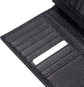 Portefeuille léger et long pour hommes en cuir véritable avec logo personnalisé fabriqué à l'usine au prix de gros de haute qualité - Product Image 4