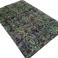 Tapis de sol en soie de sari noués à la main, antidérapants, lavables, durables, de luxe, sur mesure, prix direct usine