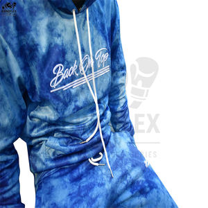 ชุดวอร์มมีฮู้ดลายมัดย้อมแบบใหม่ สไตล์ลำลอง สำหรับผู้ชาย ผ้าฟลีซโพลีเอสเตอร์/คอตตอน ระบายอากาศ แห้งเร็ว เหมาะสำหรับฤดูหนาว - Product Image 4