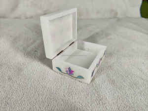 Custom Size & Design <b>Floral</b> Bone Inlay Jewelry <b>Box</b> Highly Crafted Marble <b>Box</b> with Mix Mother of Pearl From India - Product Image 3