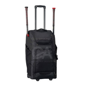 Sac à roulettes pour baseball robuste avec poignée télescopique, poches pour accessoires, sac à roulettes portable pour baseball - Product Image 1
