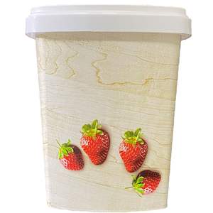 Divan D400 16 oz PP Plastic <b>Recycled</b> Materials IML Fruit <b>Container</b> Packaging - Product Image 1