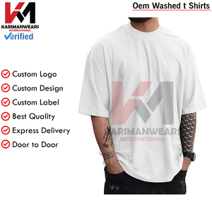 เสื้อยืดแขนสั้นสำหรับผู้ชายเสื้อยืดใส่ออกกำลังกายแบบสวมหัวทรงโอเวอร์ไซส์เสื้อยืดลำลองสีพื้น - Product Image 5