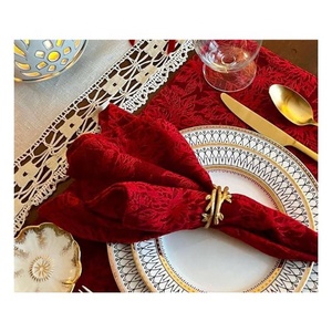 Premium Colour Embroidered Customized Retro Quick-dry Rustic Decor Dining Event Tailor Made Napkins With Efficient Packaging - Product Image 3