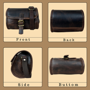 Genuine Leather Flap Crossbody <b>Bag</b> <b>Womens</b> Brown Handcrafted Purse with Zipper and Side Pocket Design - Product Image 2