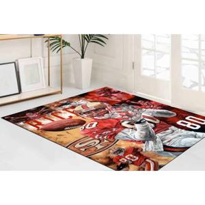 Alfombras Jerry Rice - Alfombra impresa con diseño de jugadores de fútbol americano para la entrada, con pelo suave - Product Image 2