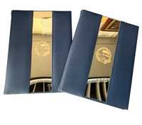 Porte-menu en cuir PU sur mesure, format A4, pour hôtel et restaurant, avec clip, logo en acrylique, design moderne, couleur personnalisée, certifié ISO9001
