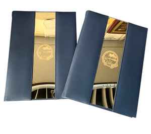 Porte-menu en cuir PU sur mesure, format A4, pour hôtel et restaurant, avec clip, logo en acrylique, design moderne, couleur personnalisée, certifié ISO9001 - Product Image 5