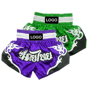 Pantalones cortos deportivos MMA con cordón impreso de poliéster 100% unisex, OEM personalizado, ropa de artes marciales, Frente liso, elástico, BOXEO DE LUCHA - Product Image 1