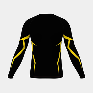 Rashguard pour homme en polyester sublimé Rashguard à manches longues Chemise de compression sportive Évacuation de l'humidité Impression par sublimation - Product Image 3