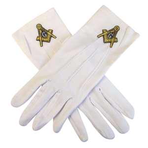 Fabricant de gants en coton blanc maçonnique du Pakistan - Product Image 1