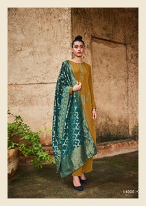 Nuevo Salwar Kameez Pakistaní Original de Dhwaja Export, Multicolor, Viscosa Mishmash con Bordado, con Dupatta para Mujer - Product Image 5