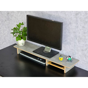 100x20x10cm Plywood Silver Computer Monitor <b>Stand</b> MS68018 Melamine Tabletop for 24 Inch <b>Screens</b> 90 Degree Tilt Angle New Product - Product Image 2