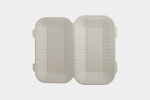 Boîte à clapet écologique jetable en bagasse de canne à sucre 9x6 pour hot-dogs et emballage alimentaire - Product Image 4