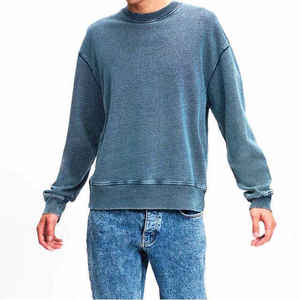 Recién llegado, ropa de invierno para hombre, sudadera con lavado ácido, diseño de tendencia superior, sudadera de manga larga con cuello redondo y lavado ácido para hombre - Product Image 1