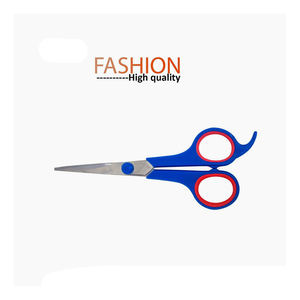 Tijeras de peluquero profesionales para zurdos con mango de plástico azul, hoja de acero inoxidable 440C para cortar bigote y barba - Product Image 5