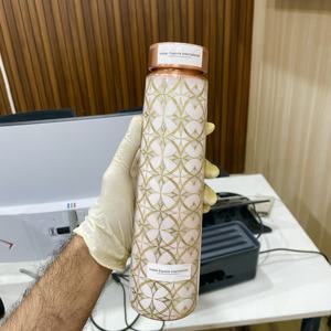 Botella de Agua de 1 Litro con Acabado de Esmalte de Cobre Puro, Ecológica, Portátil para el Hogar, la Oficina y Uso en Exteriores, Personalizable. IEI 21 - Product Image 4
