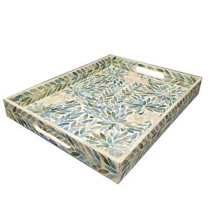 Bandeja de nácar personalizable, ideal para ajustes de mesa elegantes, bandeja MOP de diseño - Product Image 4