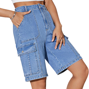Short cargo de style étonnant séchage rapide classique été quotidien décontracté mode couleur unie short respirant pour les femmes - Product Image 4