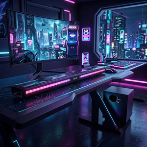 <span class=keywords><strong>Barre</strong></span> <span class=keywords><strong>de</strong></span> <span class=keywords><strong>son</strong></span> OEM 80W, système home cinéma, haut-parleur <span class=keywords><strong>TV</strong></span>, caisson <span class=keywords><strong>de</strong></span> basses passif 6,5 pouces, 2 enceintes, lumières RGB colorées, radio - Product Image 5